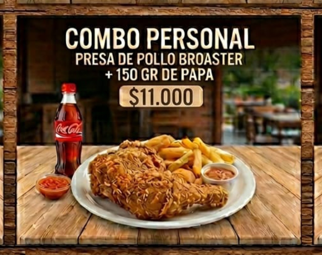 Combo personal sin gaseosa